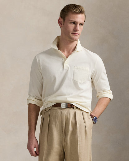 Ralph Lauren Classic Fit Sueded Jersey Polo Shirt
