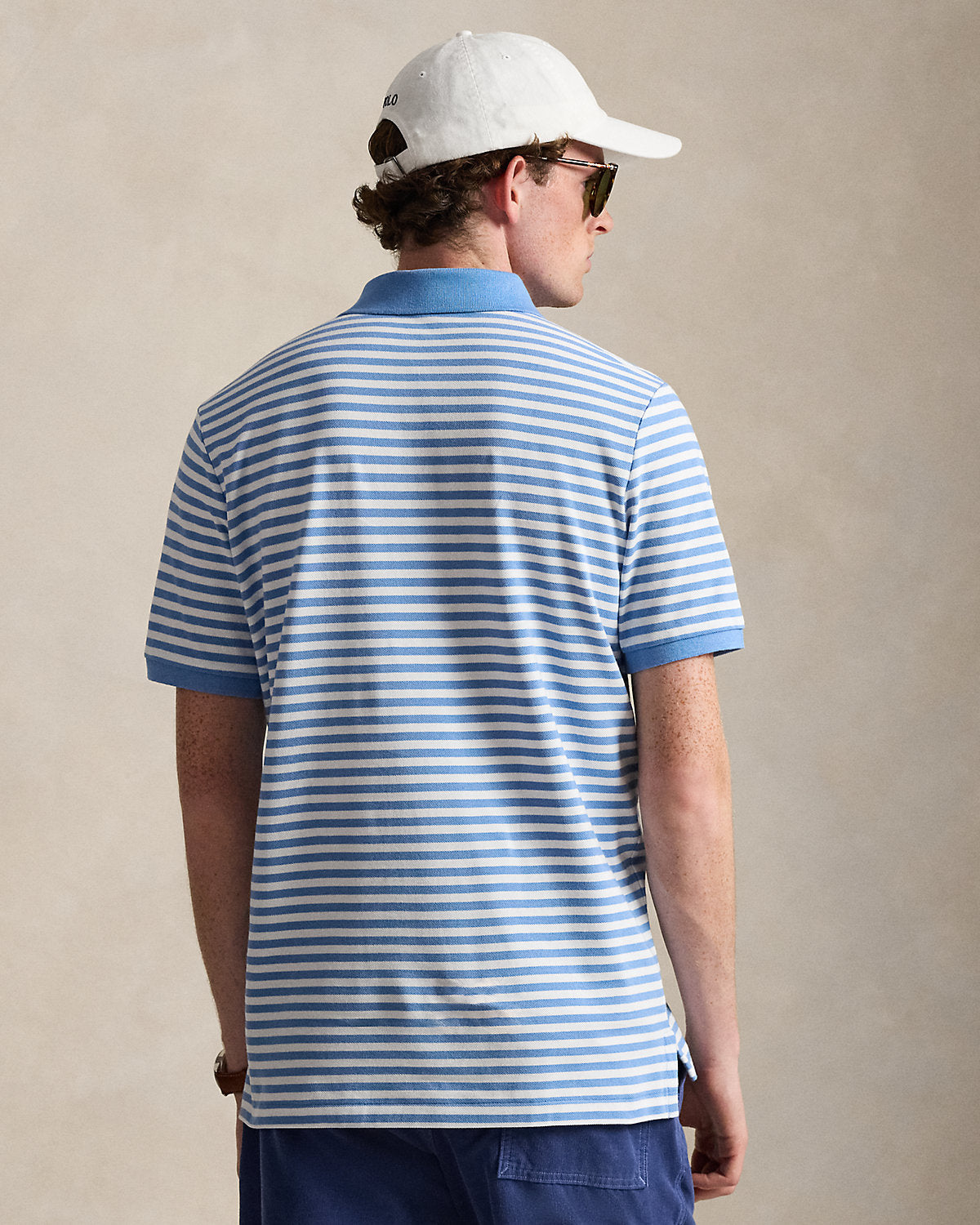 Ralph Lauren Classic Fit Striped Mesh Polo Shirt