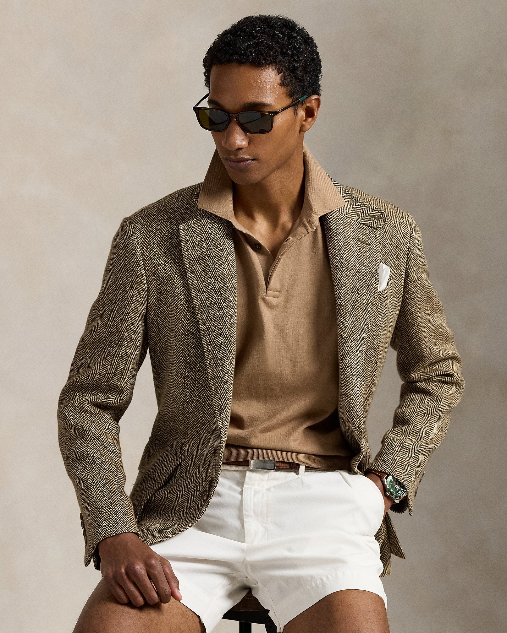 Ralph Lauren Cotton PoloCollar Sweater