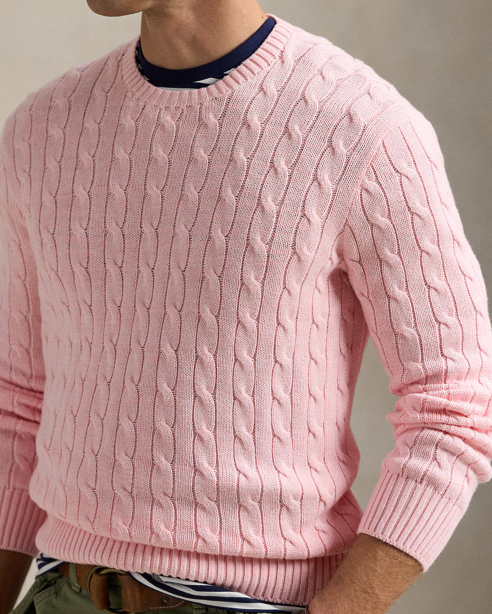 Ralph Lauren CableKnit Cotton Crewneck Sweater