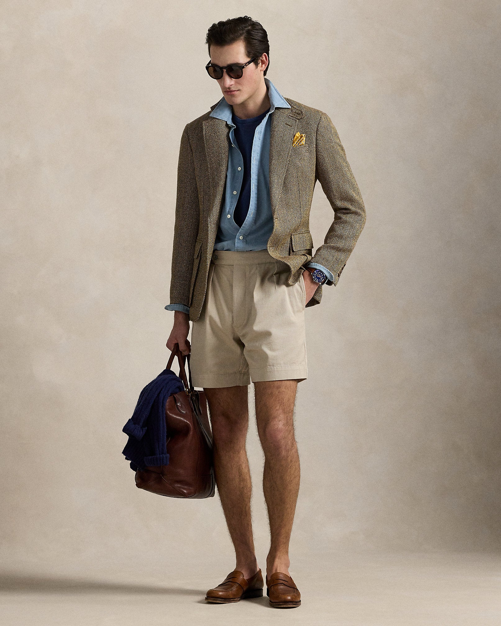 Ralph Lauren 7Inch Relaxed Fit Pleated Twill Short