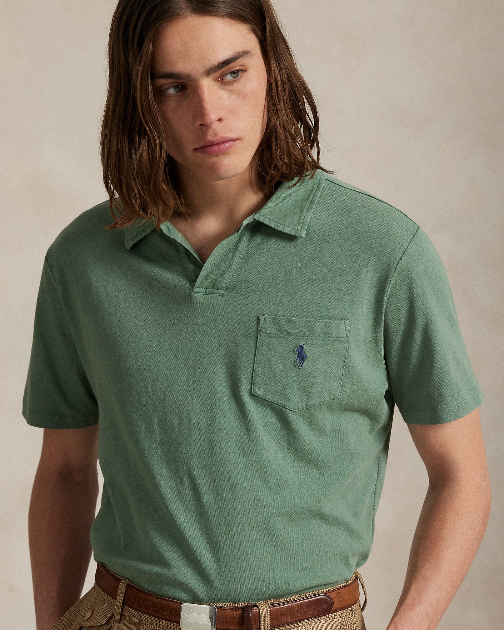 Ralph Lauren Standard Fit CottonLinen Polo Shirt