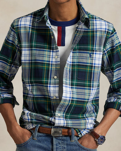 Ralph Lauren Classic Fit Plaid Oxford Shirt