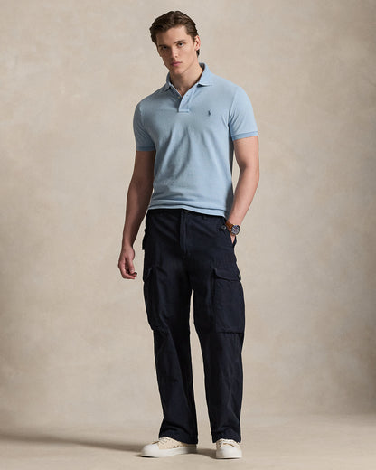 Ralph Lauren Custom Slim Fit Indigo Mesh Polo Shirt