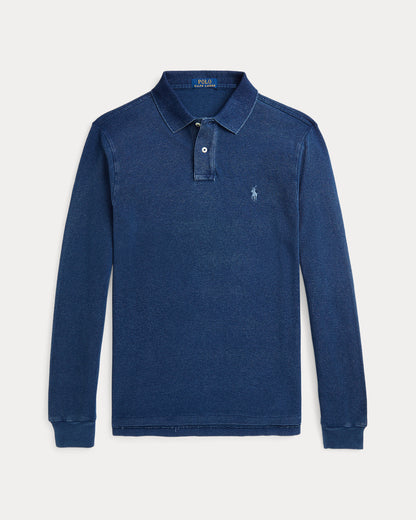 Ralph Lauren Custom Slim Fit Indigo Mesh Polo Shirt