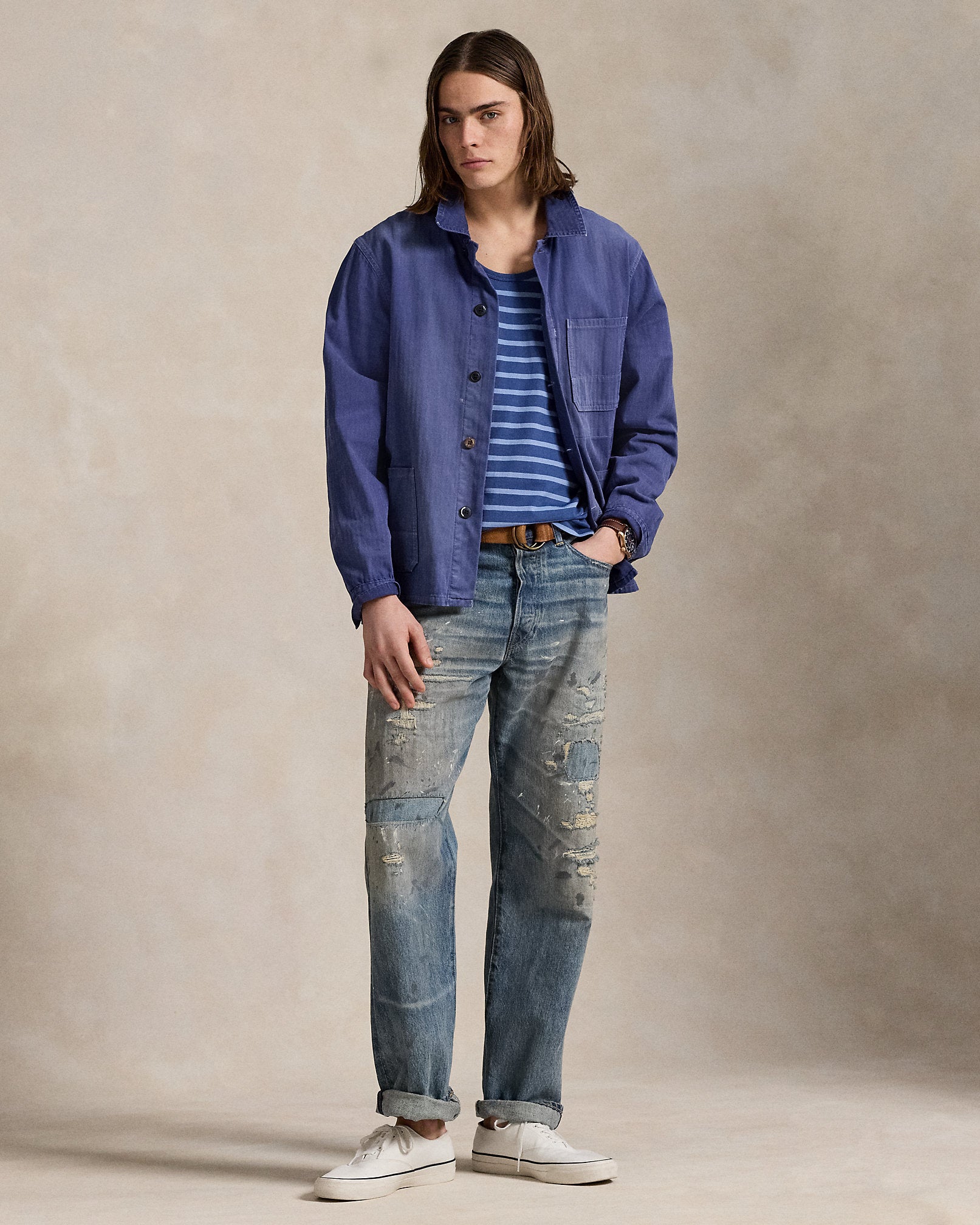 Ralph Lauren Classic Fit Striped Jersey Tank
