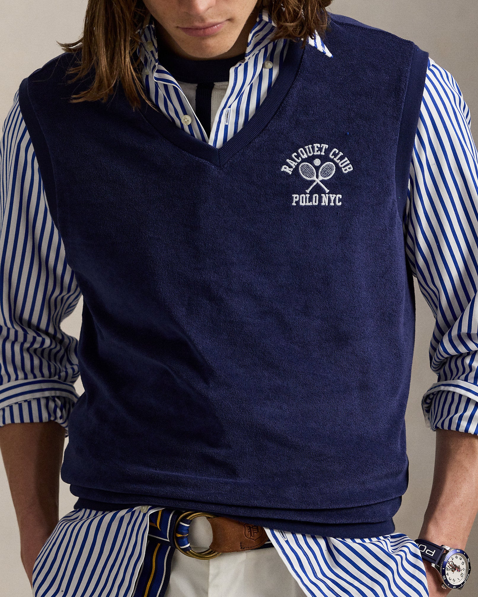 Ralph Lauren Embroidered Terry Vest