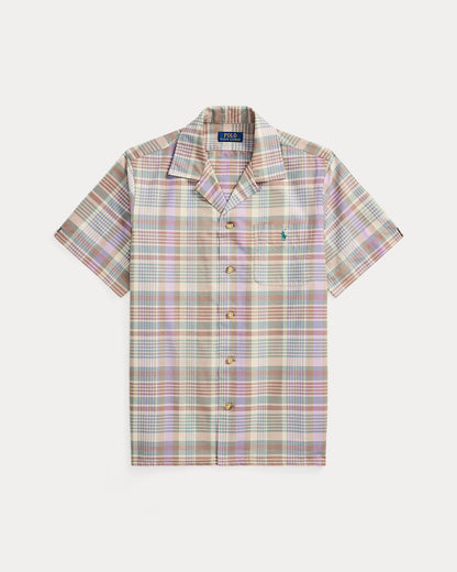 Ralph Lauren Classic Fit Plaid Oxford Camp Shirt