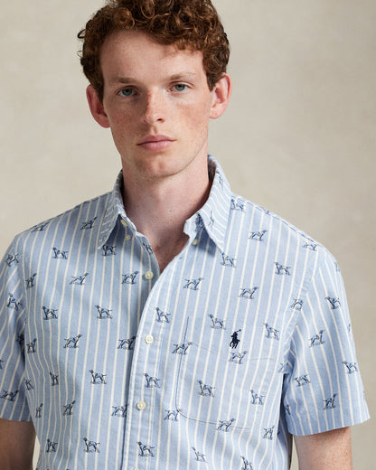 Ralph Lauren Classic Fit Striped DogPrint Shirt
