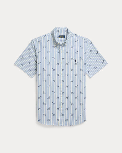 Ralph Lauren Classic Fit Striped DogPrint Shirt