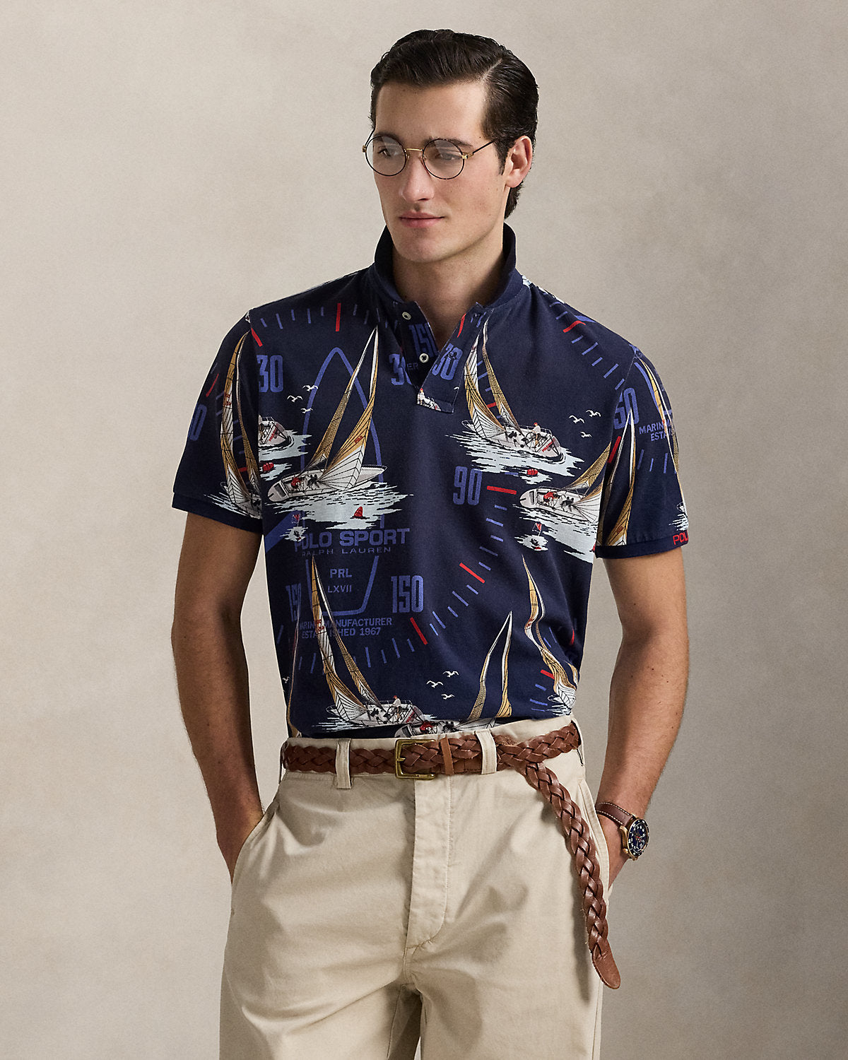 Ralph Lauren Classic Fit Nautical Mesh Polo Shirt