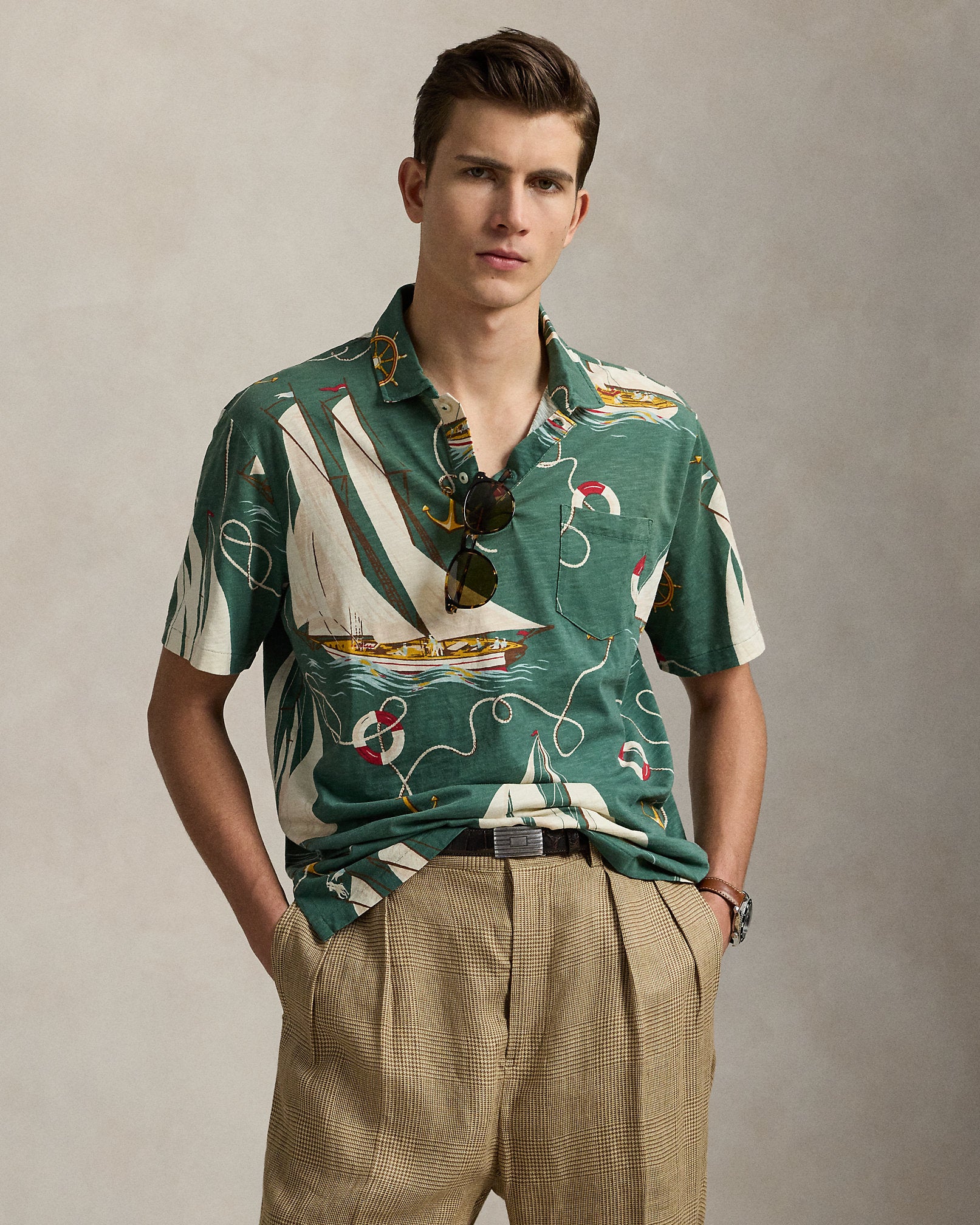 Ralph Lauren Classic Fit Sailboat Jersey Polo Shirt