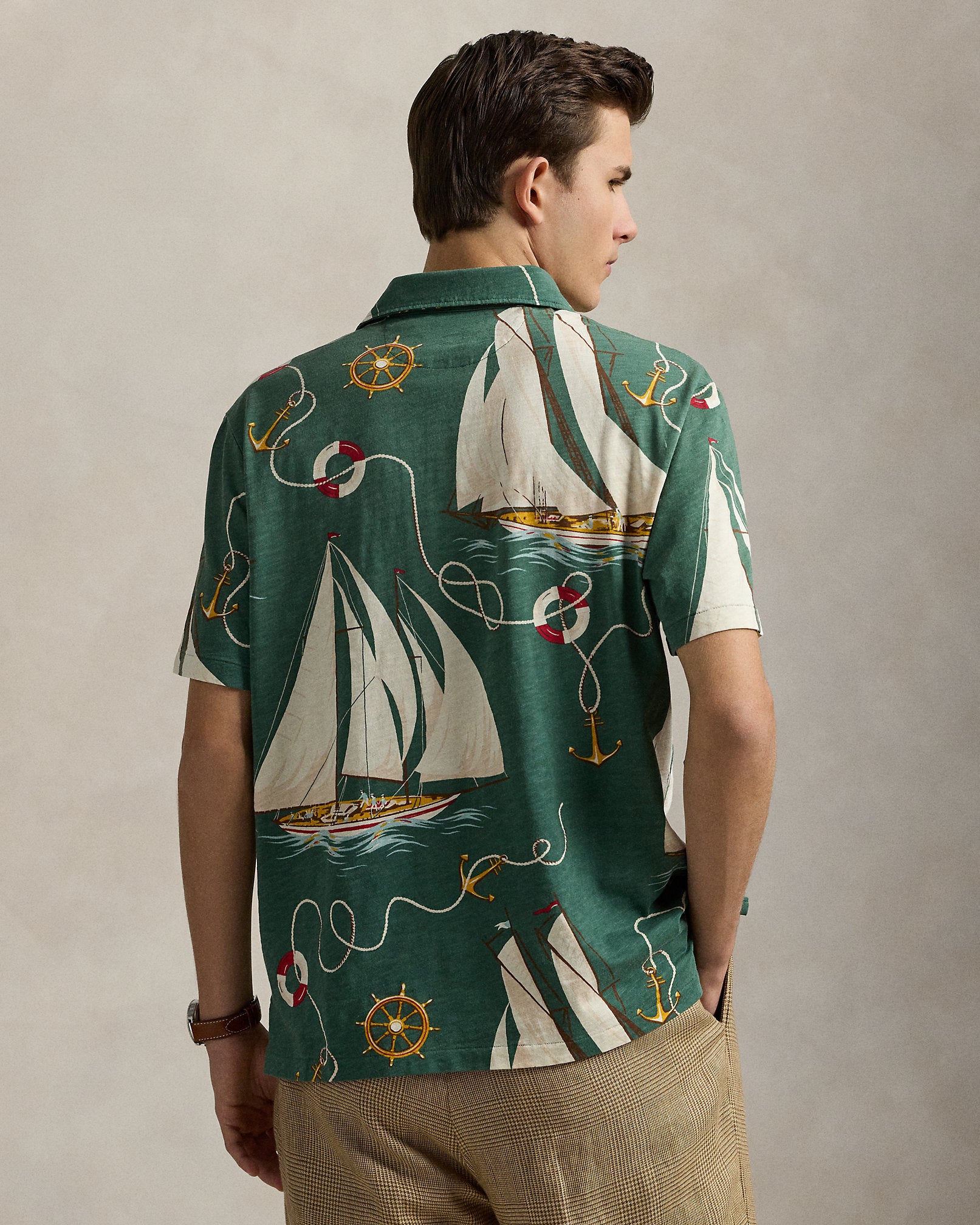 Ralph Lauren Classic Fit Sailboat Jersey Polo Shirt
