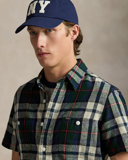 Ralph Lauren Classic Fit Plaid LinenCotton Shirt