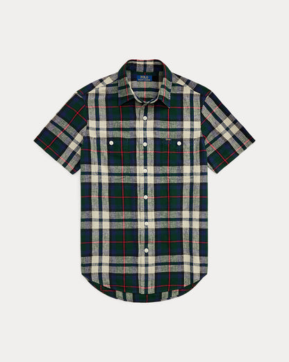 Ralph Lauren Classic Fit Plaid LinenCotton Shirt