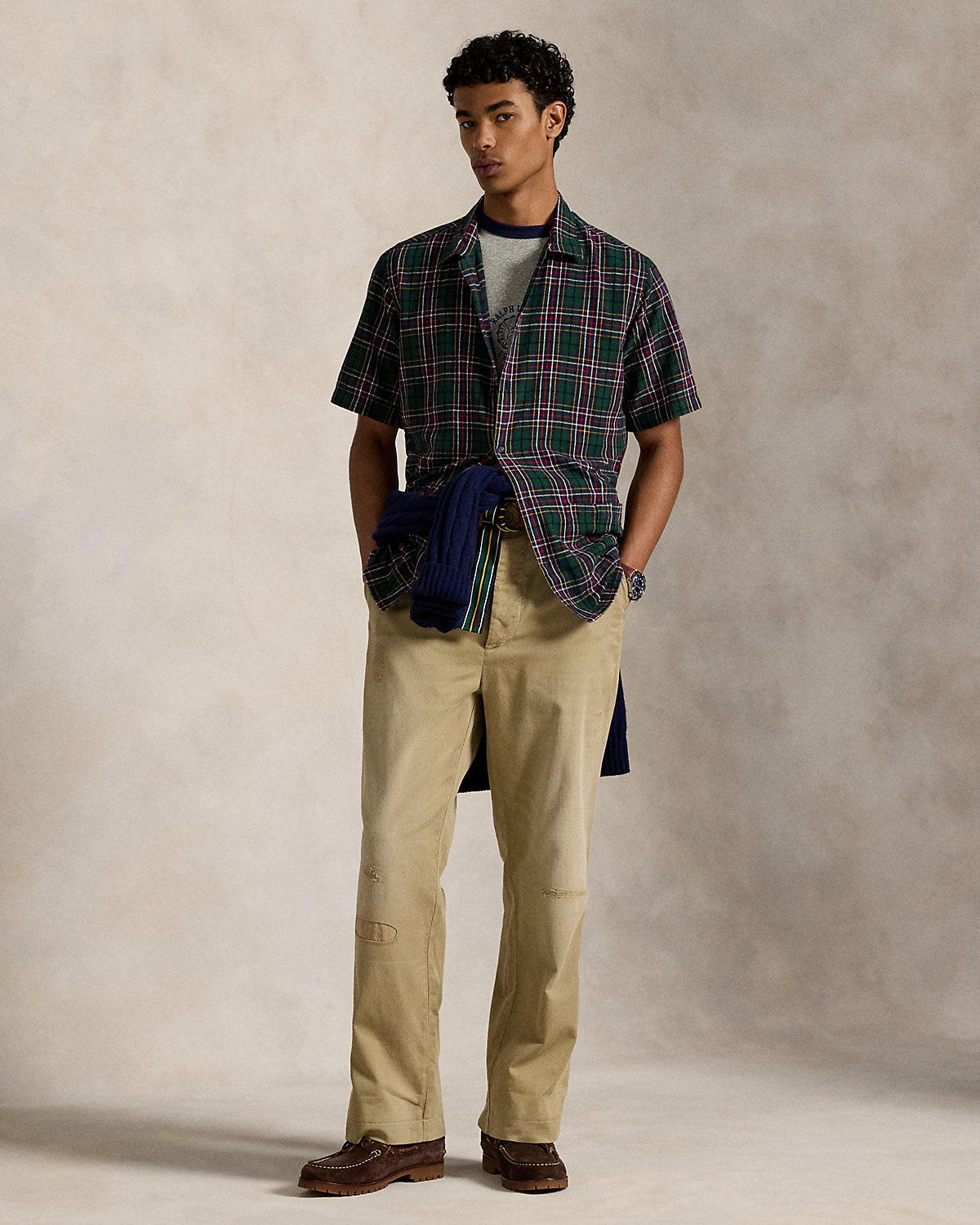Ralph Lauren Classic Fit Plaid LinenCotton Shirt