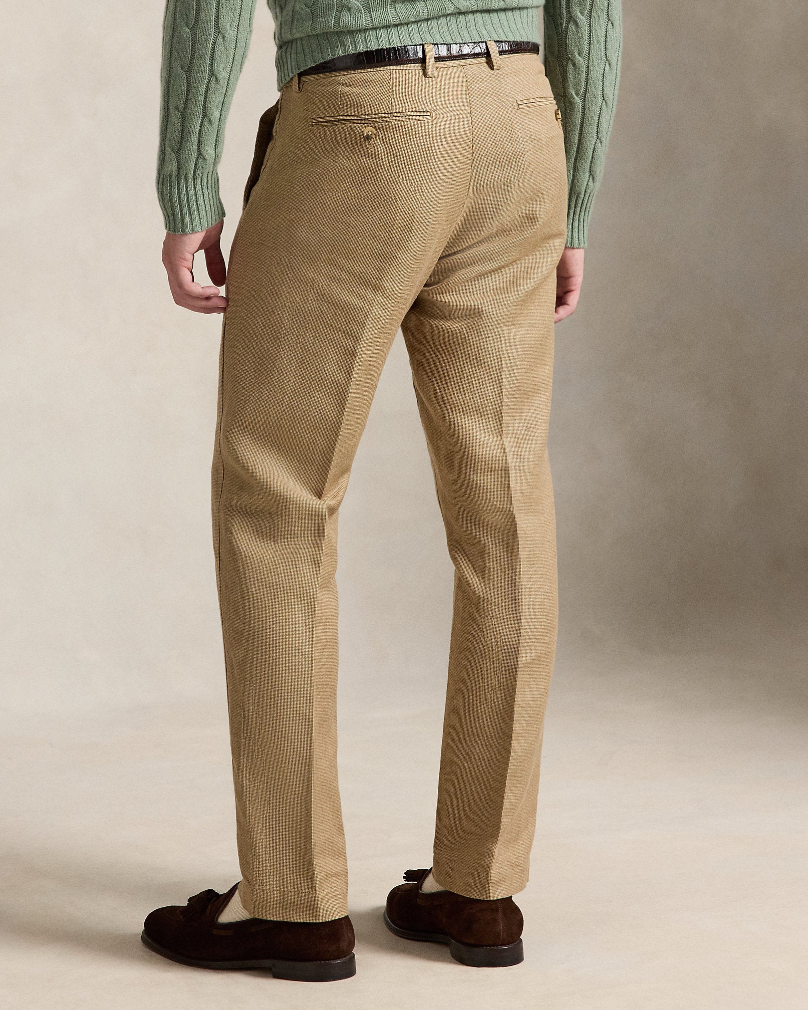 Ralph Lauren Straight Fit Houndstooth Twill Pant