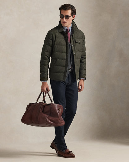 Ralph Lauren Herringbone Down Shirt Jacket