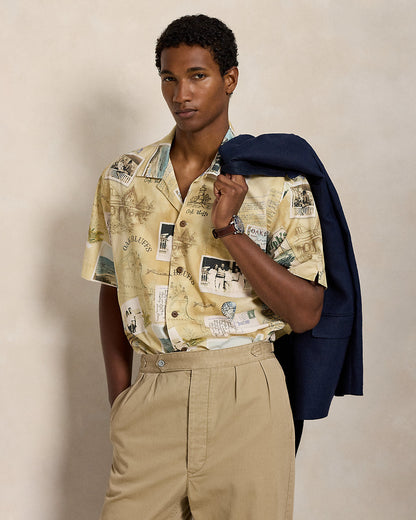 Ralph Lauren The Oak Bluffs Diary Print Camp Shirt