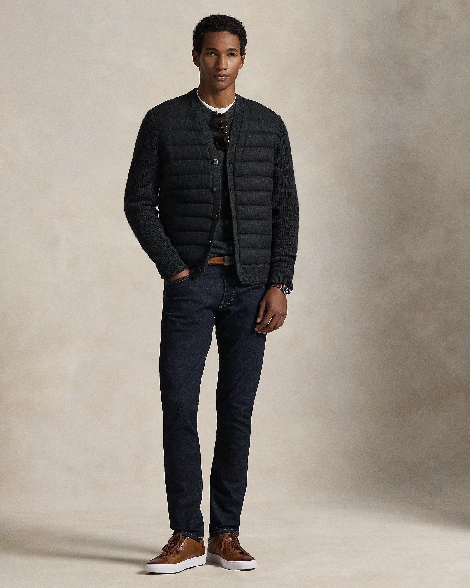 Ralph Lauren WoolCashmere Hybrid Cardigan