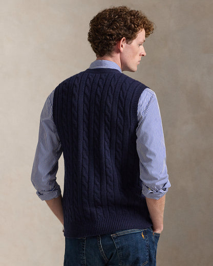 Ralph Lauren CableKnit WoolCashmere Sweater Vest
