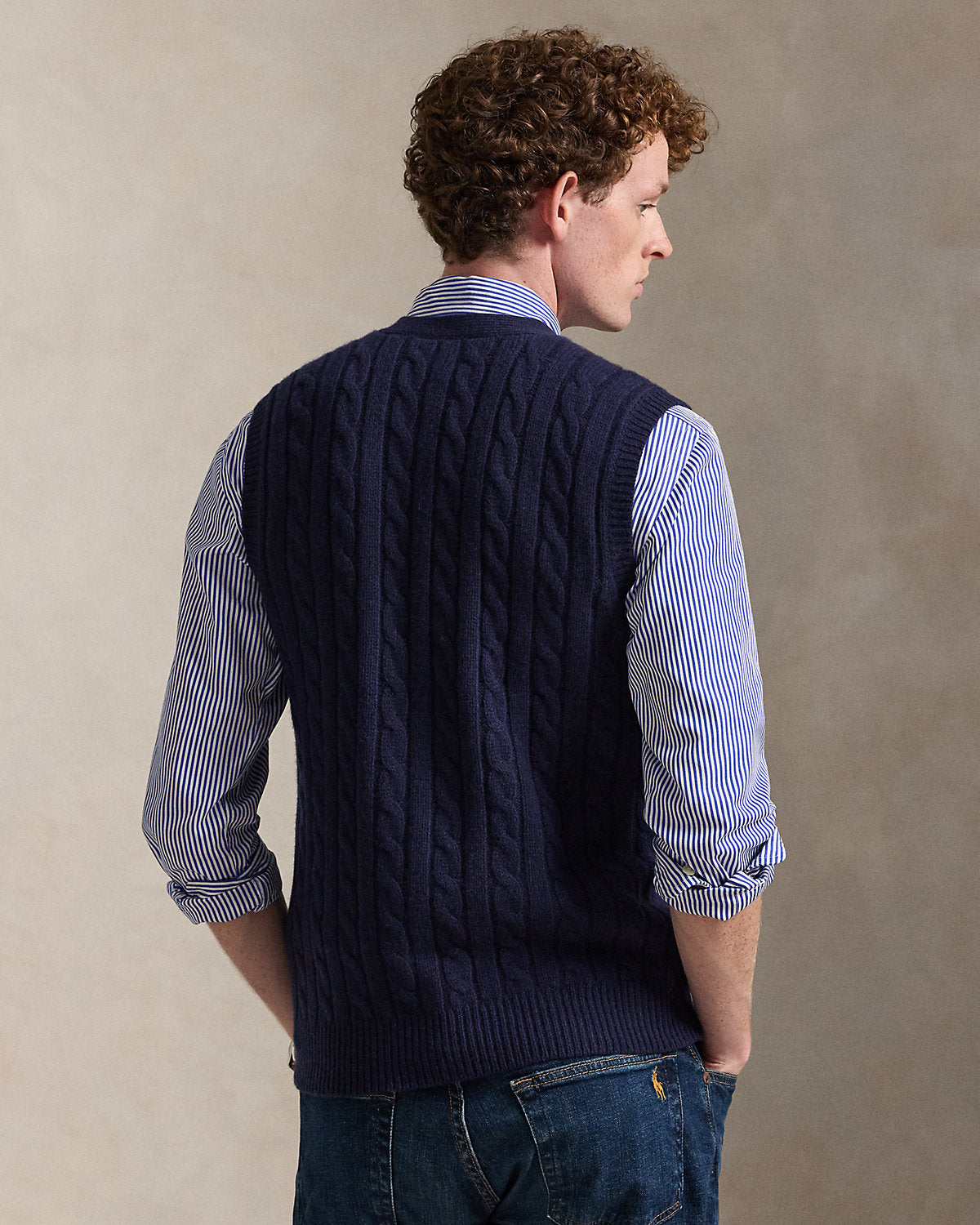 Ralph Lauren CableKnit WoolCashmere Sweater Vest