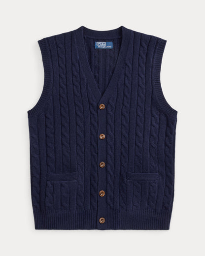 Ralph Lauren CableKnit WoolCashmere Sweater Vest