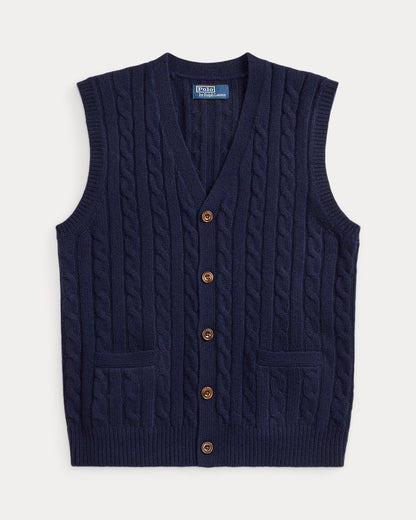 Ralph Lauren CableKnit WoolCashmere Sweater Vest