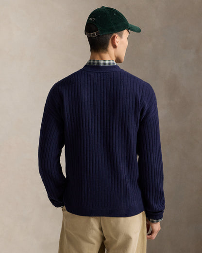 Ralph Lauren Big Fit DogEmbroidered Wool Cardigan