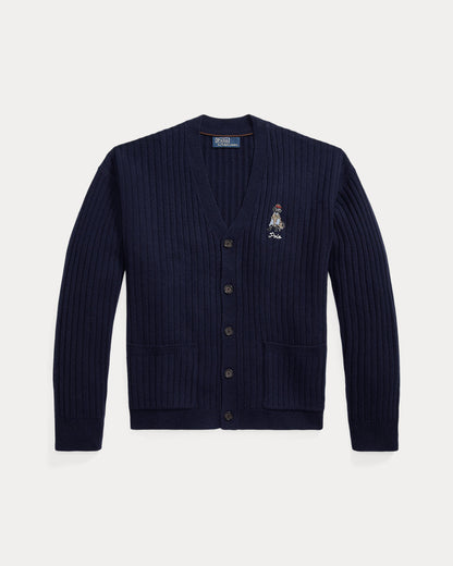 Ralph Lauren Big Fit DogEmbroidered Wool Cardigan