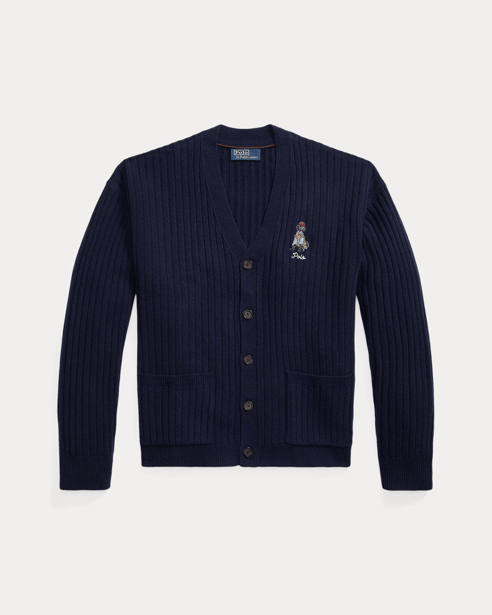 Ralph Lauren Big Fit DogEmbroidered Wool Cardigan