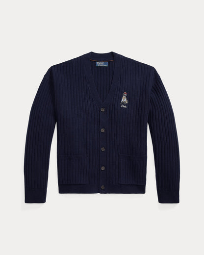 Ralph Lauren Big Fit DogEmbroidered Wool Cardigan