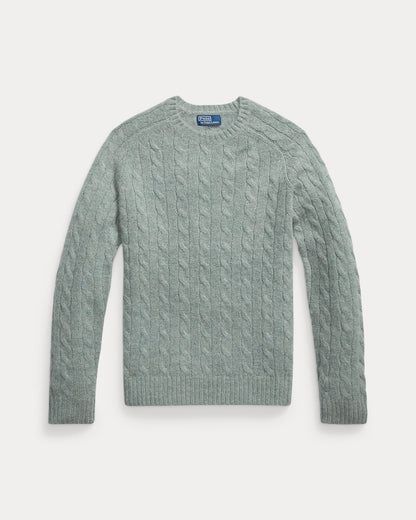 Ralph Lauren SuedePatch CableKnit Sweater