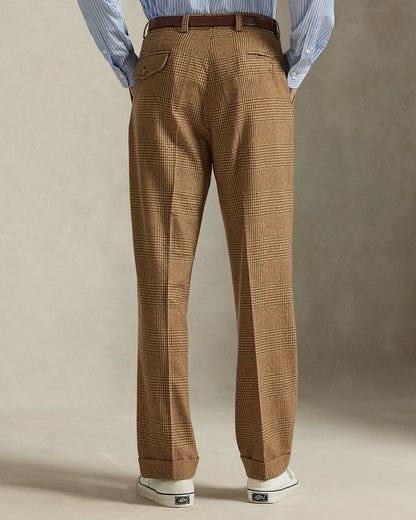 Ralph Lauren Whitman Relaxed Glen Plaid Pleated Pant