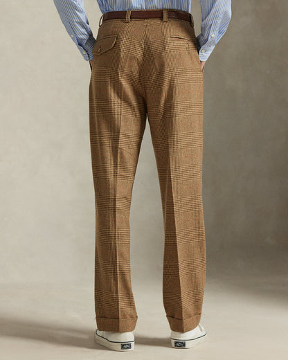 Ralph Lauren Whitman Relaxed Glen Plaid Pleated Pant