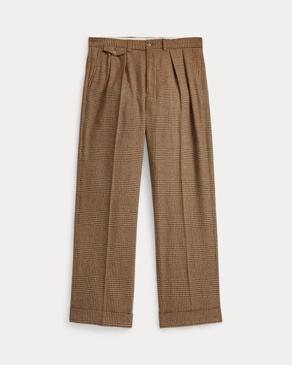 Ralph Lauren Whitman Relaxed Glen Plaid Pleated Pant