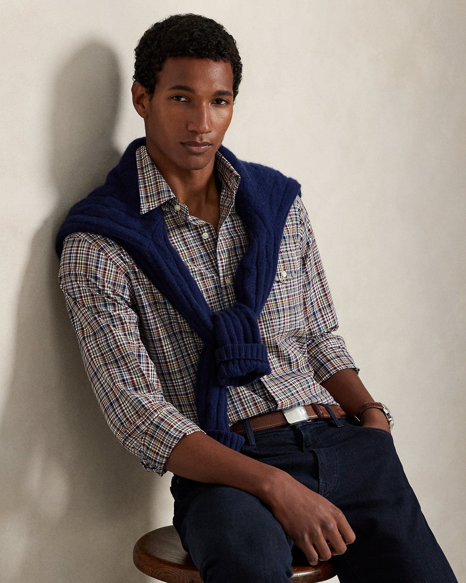 Ralph Lauren Classic Fit Plaid Poplin Shirt