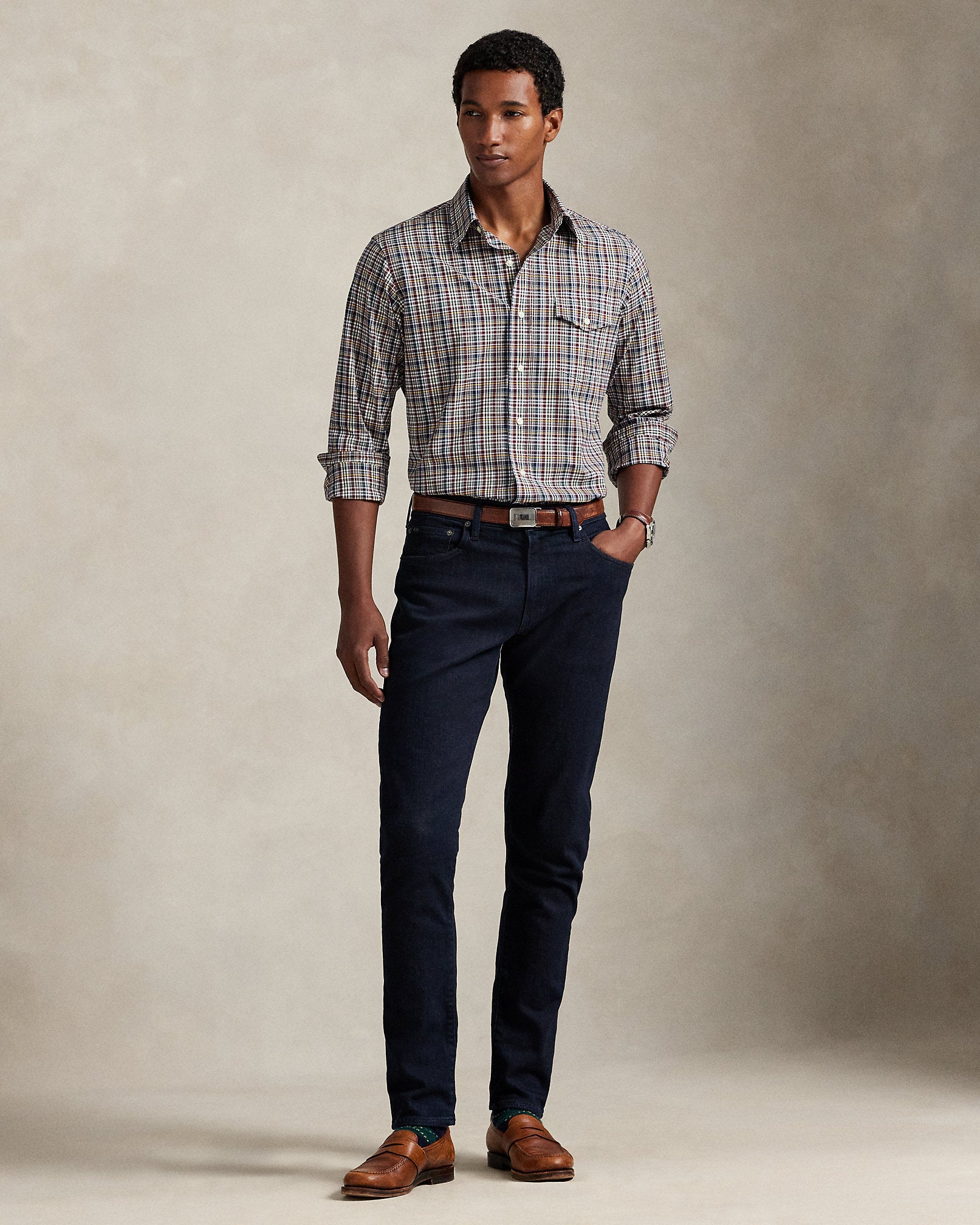 Ralph Lauren Classic Fit Plaid Poplin Shirt