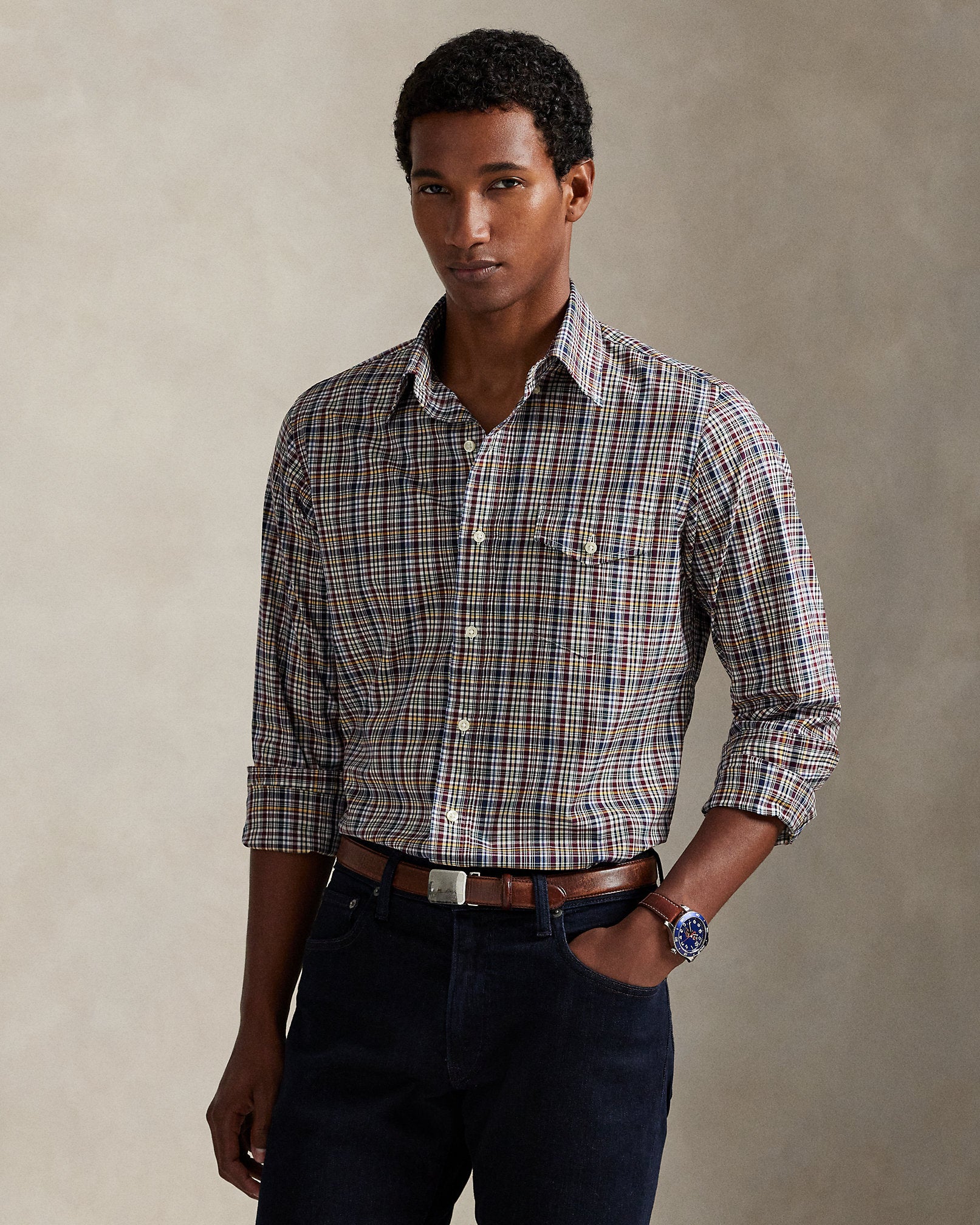 Ralph Lauren Classic Fit Plaid Poplin Shirt