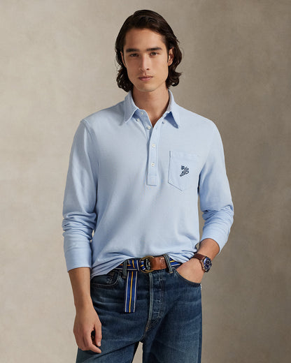 Ralph Lauren Classic Fit Embroidered Mesh Polo Shirt