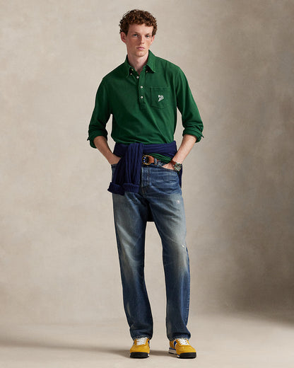 Ralph Lauren Classic Fit Embroidered Mesh Polo Shirt