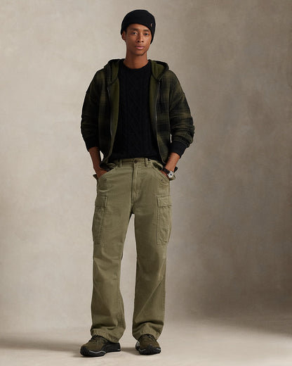 Ralph Lauren Relaxed Fit Plaid Fleece FullZip Hoodie