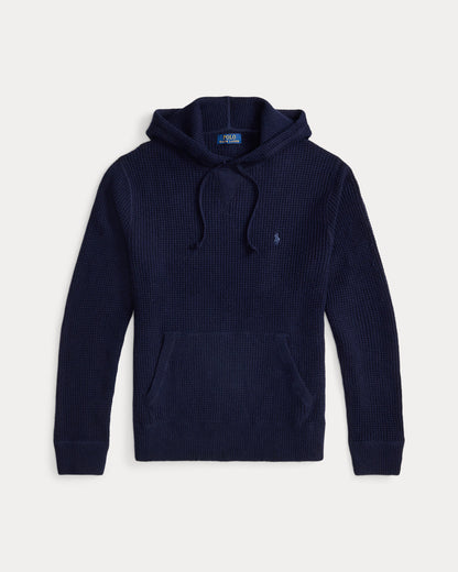 Ralph Lauren WaffleKnit WoolCotton Hooded Sweater