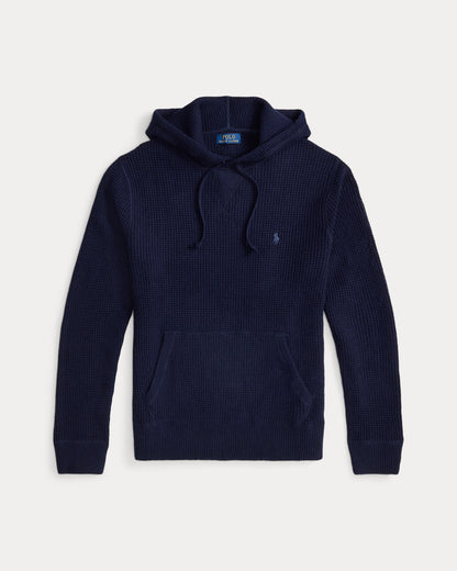 Ralph Lauren WaffleKnit WoolCotton Hooded Sweater