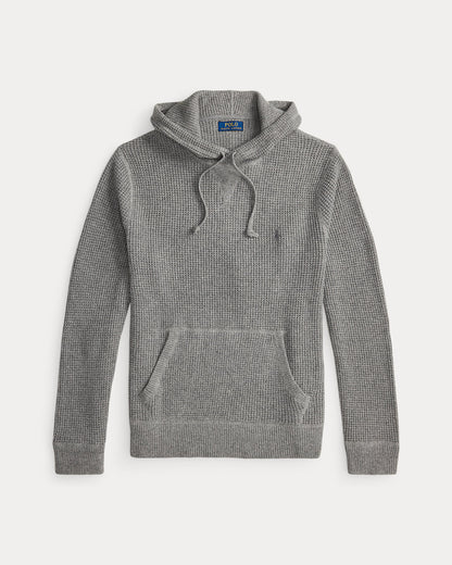 Ralph Lauren WaffleKnit WoolCotton Hooded Sweater