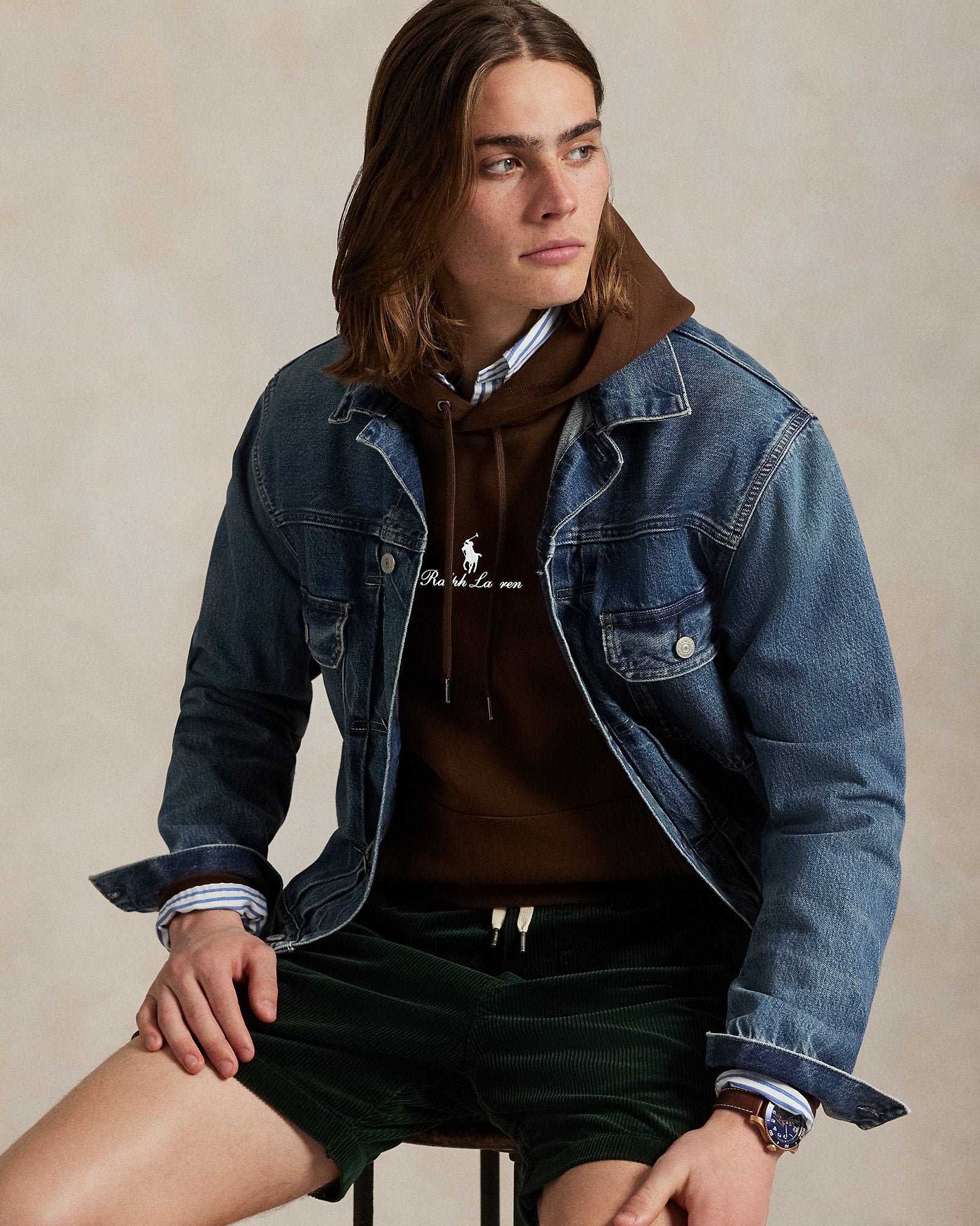 Ralph Lauren Logo DoubleKnit Hoodie