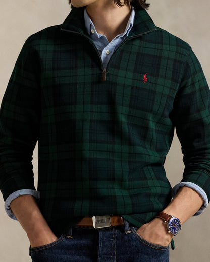 Ralph Lauren Plaid EstateRib QuarterZip Pullover
