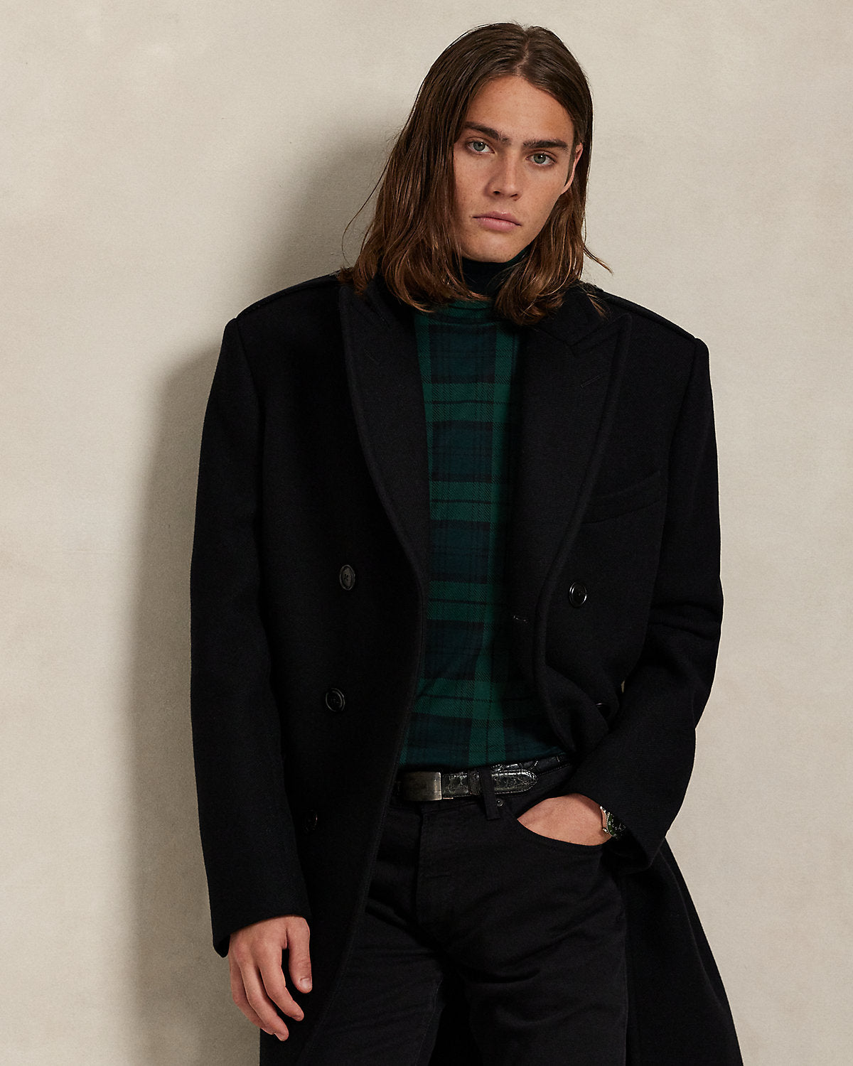 Ralph Lauren Plaid Soft Cotton Turtleneck