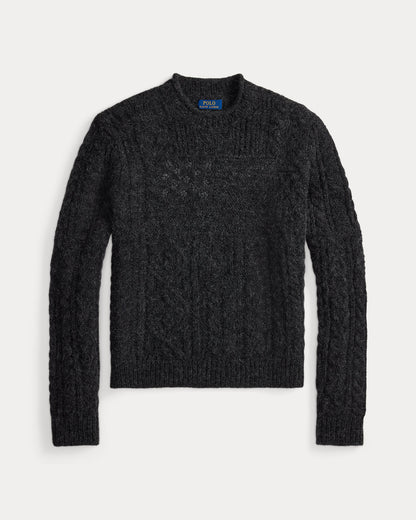 Ralph Lauren AranKnit Flag WoolBlend Sweater