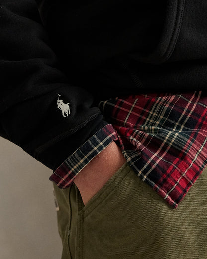 Ralph Lauren The RL Fleece PlaidLogo Hoodie